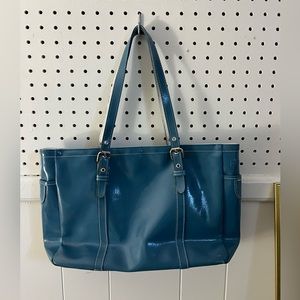 Blue matrix purse